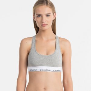 Calvin Klein dámská šedá podprsenka Bralette - M (020)