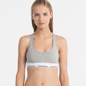 Calvin Klein dámská šedá podprsenka Bralette - L (020)