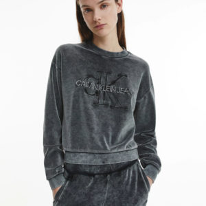 Calvin Klein dámská tmavě šedá mikina - L (BEH)