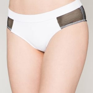 Calvin Klein dámské bílé plavkové kalhotky - XS (100)