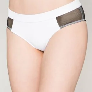 Calvin Klein dámské bílé plavkové kalhotky - S (100)