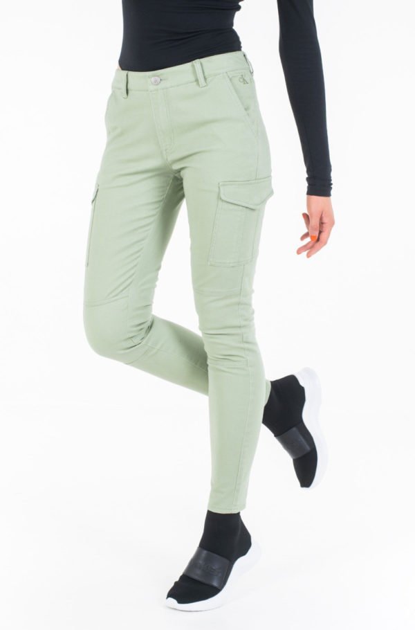 Calvin Klein dámské khaki zelené kalhoty - 30/30 (L9A)