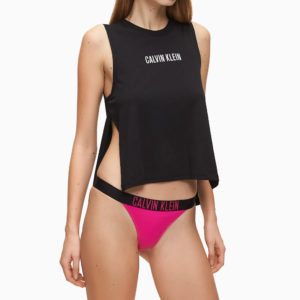 Calvin Klein dámský černý plážový top - XS (BEH)