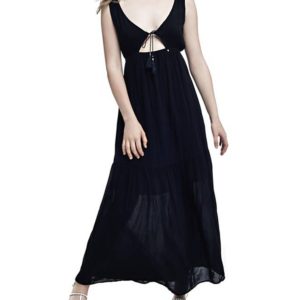 Guess dámské černé maxi šaty  - XS (A996)