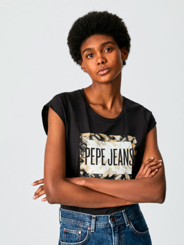 Pepe Jeans dámské černé tričko CORINNE - XS (987)