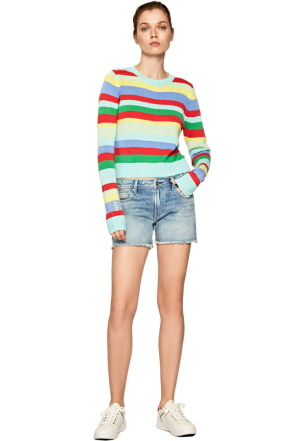 Pepe Jeans dámské džínové šortky Rainbow - 30 (0)