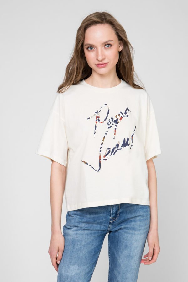 Pepe Jeans dámské krémové tričko Paola - M (835)