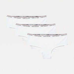 Tommy Hilfiger dámské bílé kalhotky 3 pack Essentials - XS (100)