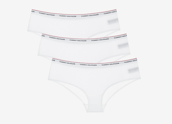 Tommy Hilfiger dámské bílé kalhotky 3 pack Essentials - S (902)