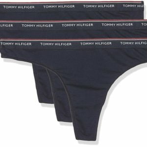 Tommy Hilfiger tmavě modré tanga 3pack - S (416)