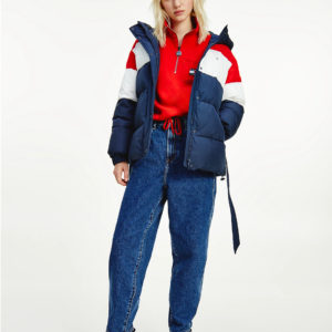 Tommy Jeans dámská zimní bunda COLORBLOCK - L (C87)