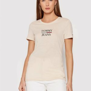 Tommy Jeans dámské béžové tričko - XS (ABI)