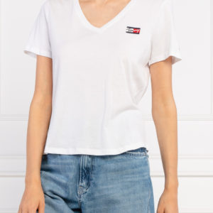 Tommy Jeans dámské bílé triko - S (YBR)