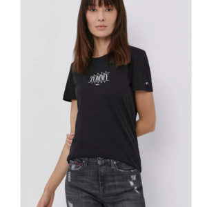 Tommy Jeans dámské černé triko - XL (BDS)