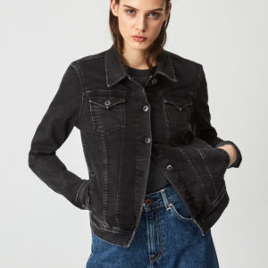 Pepe Jeans dámská černá džínová bunda - L (000)
