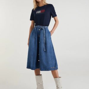 Tommy Hilfiger dámské modré tričko - XL (DW5)