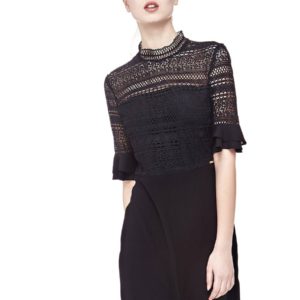 Guess dámské černé šaty s krajkou - S (A996)