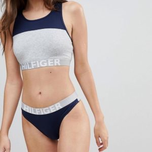 Tommy Hilfiger dámská šedá sportovní podprsenka - M (004)