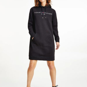 Tommy Hilfiger dámské černé mikinové šaty - L (BDS)