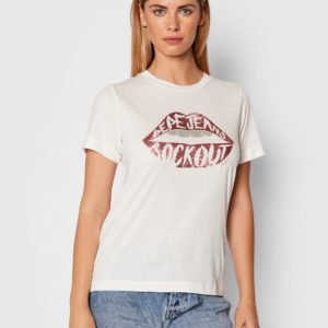 Pepe Jeans dámské bílé tričko Lips - XS (803)