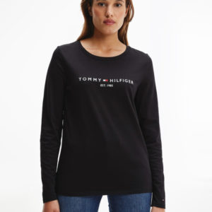 Tommy Hilfiger dámské černé tričko s dlouhým rukávem - XL (BDS)