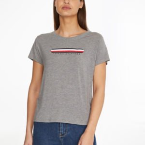 Tommy Hilfiger dámské šedé tričko  - XS (P4A)