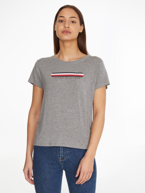 Tommy Hilfiger dámské šedé tričko  - XS (P4A)