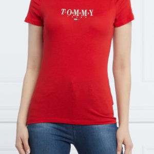 Tommy Jeans dámské červené tričko - XS (XNL)