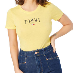 Tommy Jeans dámské žluté tričko - XS (ZGF)