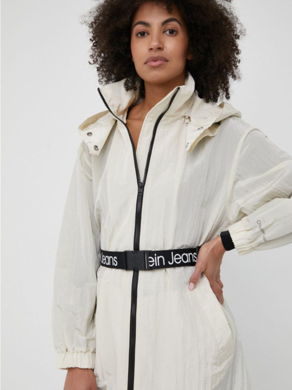 Calvin Klein dámská béžová bunda - XS (ACF)