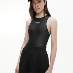 Calvin Klein dámské černé lesklé body - XS (BEH)
