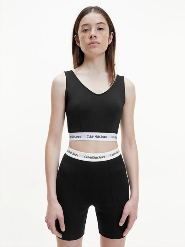 Calvin Klein dámský černý cropped top - XS (BEH)