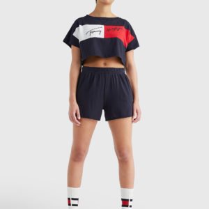 Tommy Hilfiger dámské tmavě modré šortky - XS (DW5)