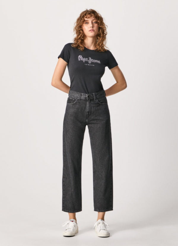 Pepe Jeans dámské černé tričko BEATRICE  - XS (999)