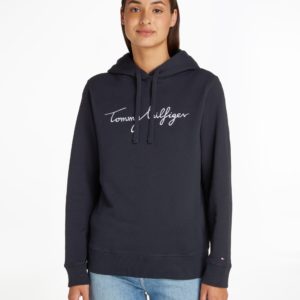 Tommy Hilfiger dámská tmavě modrá mikina s kapucí - XS (DW5)