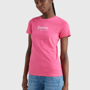 Tommy Jeans dámské růžové triko - M (THW)