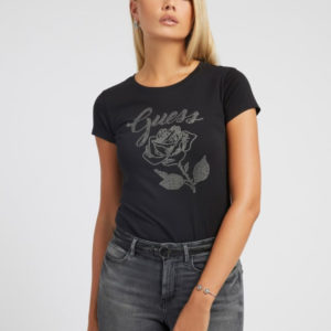 Guess dámské černé tričko - XL (JBLK)