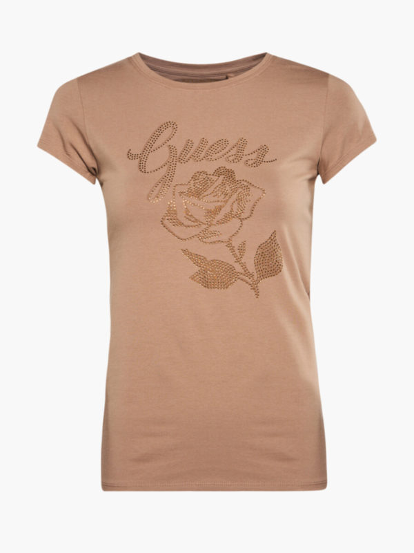 Guess dámské hnědé tričko - XS (G1FL)