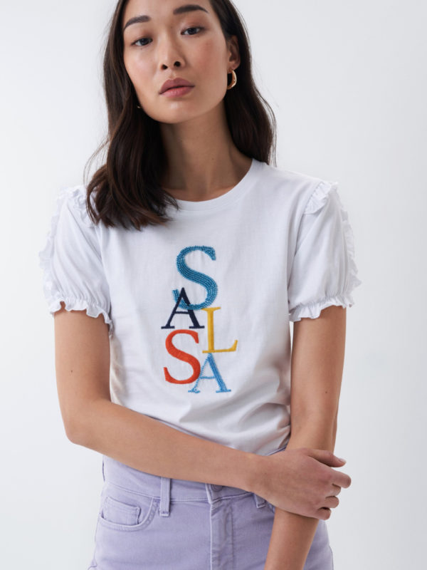 Salsa Jeans dámské bílé tričko - M (1)
