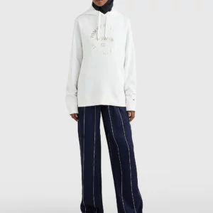 Tommy Hilfiger dámská bílá mikina - S (YBL)
