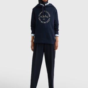 Tommy Hilfiger dámská tmavě modrá mikina - L (DW5)