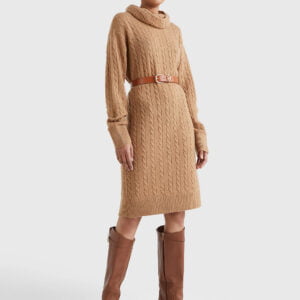 Tommy Hilfiger dámské béžové šaty - XS (GW8)