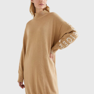 Tommy Hilfiger dámské béžové svetrové šaty - XS (GW8)
