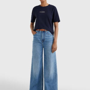 Tommy Hilfiger dámské modré tričko - XL (DW5)