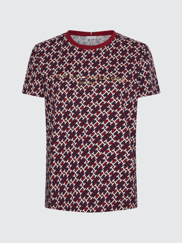Tommy Hilfiger dámské vínové tričko - XS (0KQ)