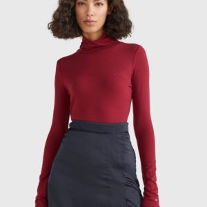 Tommy Hilfiger dámský bordo rolák - XS (XJS)