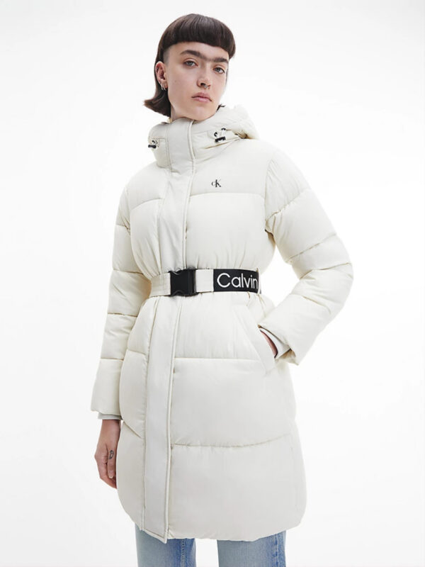 Calvin Klein dámská krémová bunda - XS (ACF)