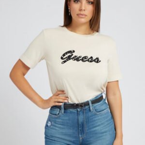 Guess dámské béžové tričko - XS (G1M5)