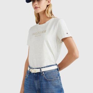 Tommy Hilfiger dámské šedé tričko - XS (ADZ)