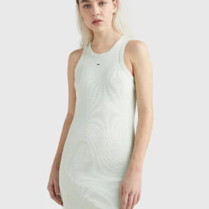 Tommy Jeans dámské světle zelené šaty - XS (LXW)